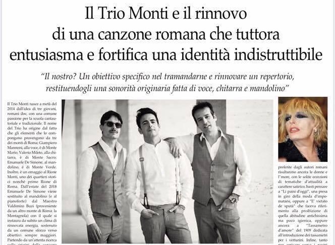 La voce, il Trio Monti 